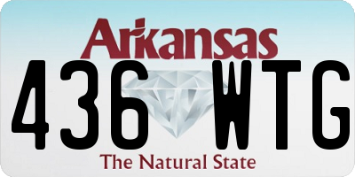 AR license plate 436WTG