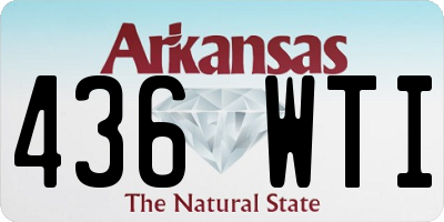 AR license plate 436WTI