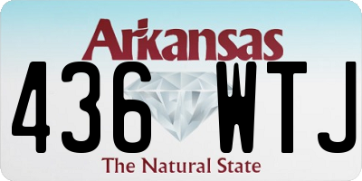 AR license plate 436WTJ