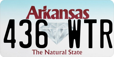 AR license plate 436WTR