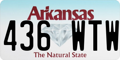 AR license plate 436WTW