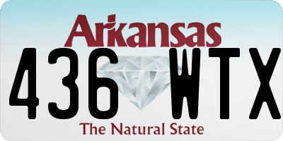 AR license plate 436WTX
