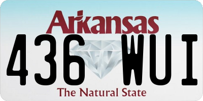 AR license plate 436WUI