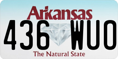 AR license plate 436WUO