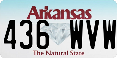 AR license plate 436WVW
