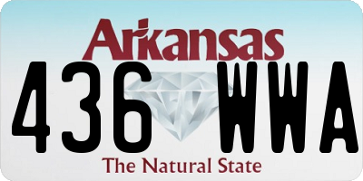 AR license plate 436WWA