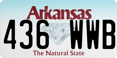 AR license plate 436WWB