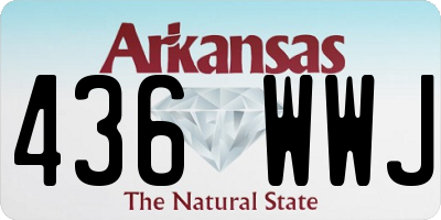 AR license plate 436WWJ