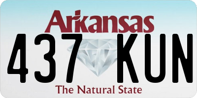 AR license plate 437KUN