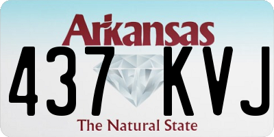 AR license plate 437KVJ