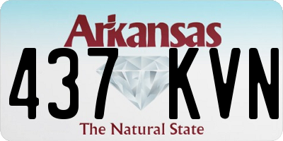 AR license plate 437KVN