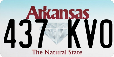 AR license plate 437KVO