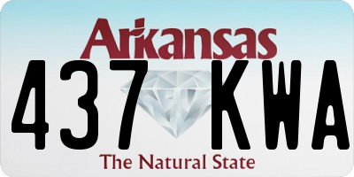 AR license plate 437KWA