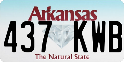AR license plate 437KWB