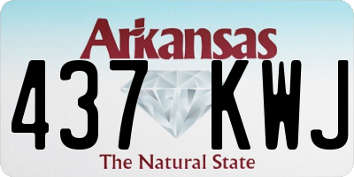 AR license plate 437KWJ