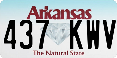 AR license plate 437KWV