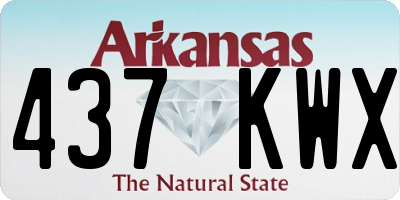 AR license plate 437KWX