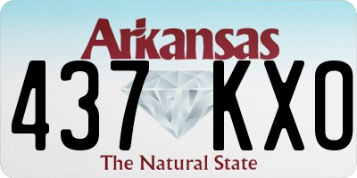 AR license plate 437KXO