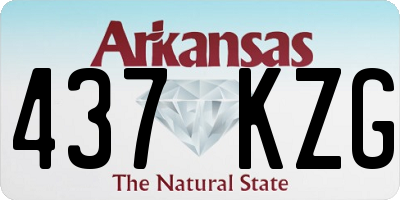 AR license plate 437KZG