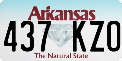 AR license plate 437KZO