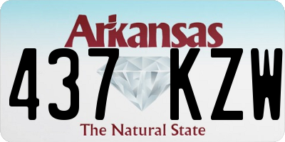 AR license plate 437KZW