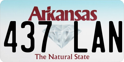 AR license plate 437LAN