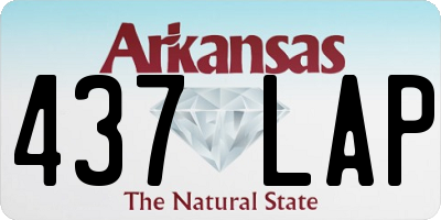 AR license plate 437LAP
