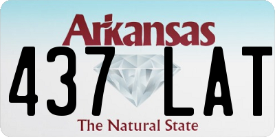AR license plate 437LAT