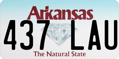 AR license plate 437LAU
