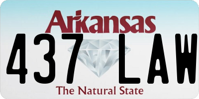 AR license plate 437LAW