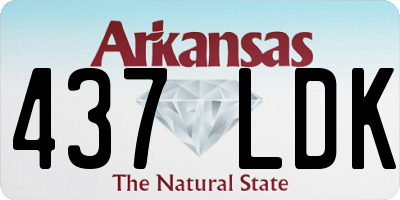 AR license plate 437LDK