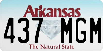 AR license plate 437MGM