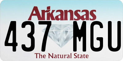 AR license plate 437MGU