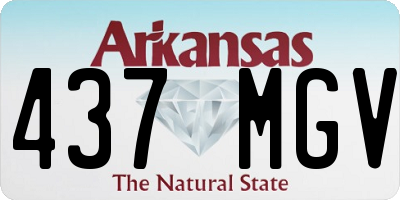 AR license plate 437MGV