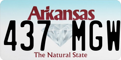 AR license plate 437MGW