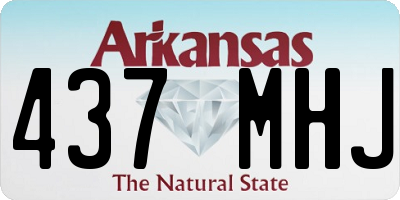 AR license plate 437MHJ