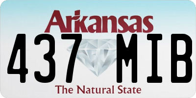 AR license plate 437MIB