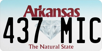 AR license plate 437MIC