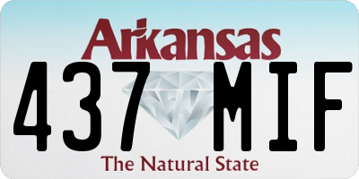 AR license plate 437MIF