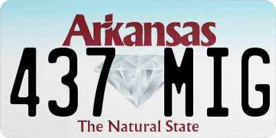 AR license plate 437MIG