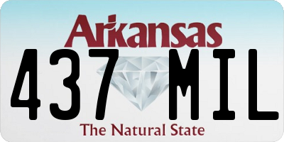 AR license plate 437MIL
