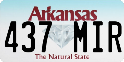 AR license plate 437MIR