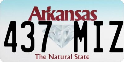 AR license plate 437MIZ