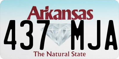 AR license plate 437MJA