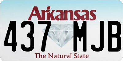 AR license plate 437MJB