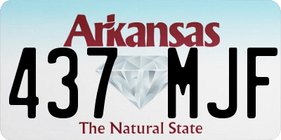 AR license plate 437MJF