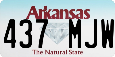AR license plate 437MJW