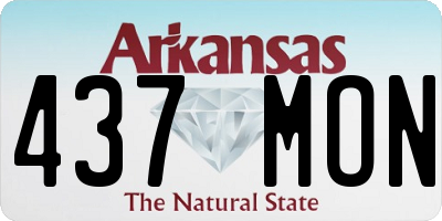 AR license plate 437MON