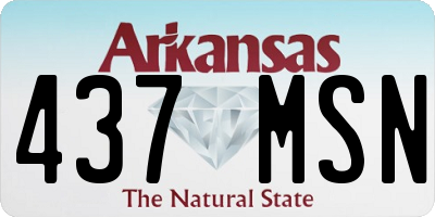 AR license plate 437MSN