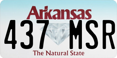 AR license plate 437MSR